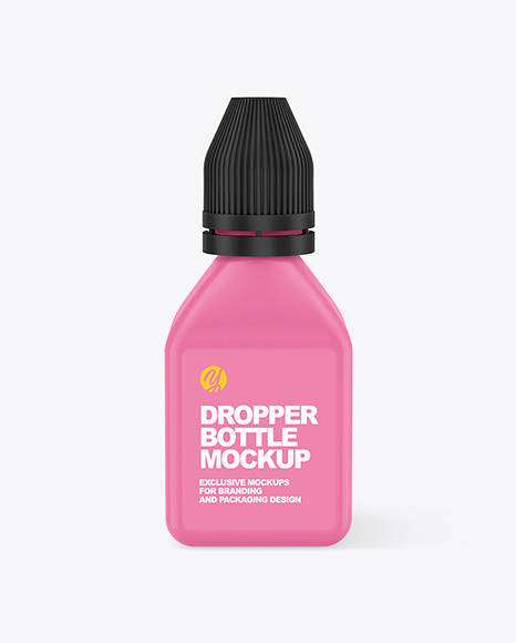 Glossy Dropper Bottle Mockup