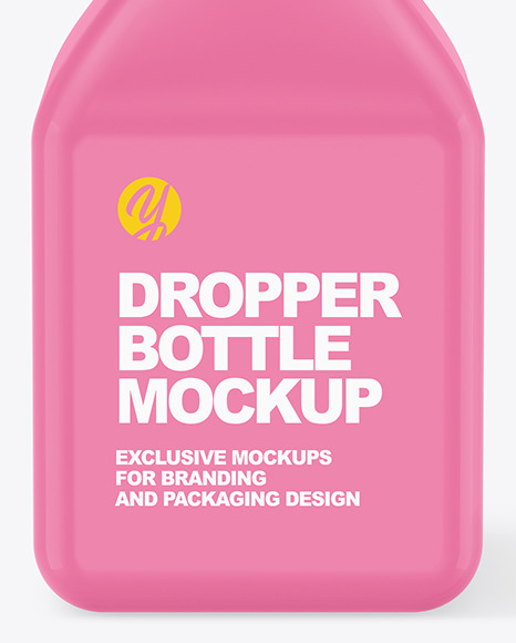 Glossy Dropper Bottle Mockup