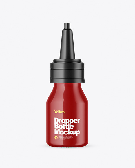 Glossy Dropper Bottle Mockup