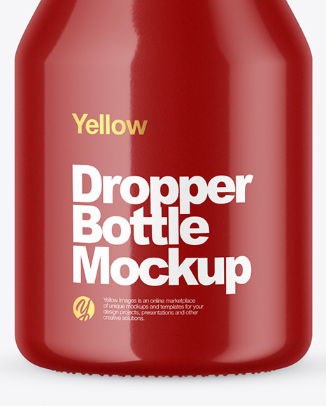 Glossy Dropper Bottle Mockup