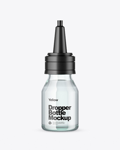 Clear Glass Dropper Bottle Mockup - Glass dropper bottle mockup