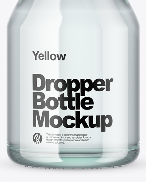 Clear Glass Dropper Bottle Mockup