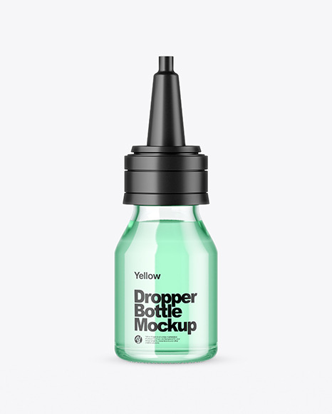 Clear Glass Dropper Bottle Mockup