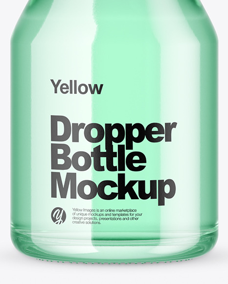 Clear Glass Dropper Bottle Mockup