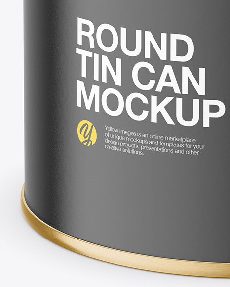 Round Tin Can Mockup