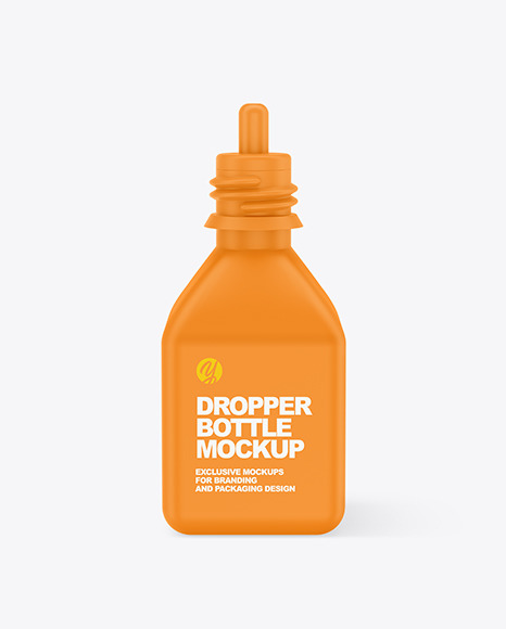 Matte Dropper Bottle Mockup