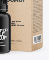 Glossy Dropper Bottle with Kraft Paper Box Mockup