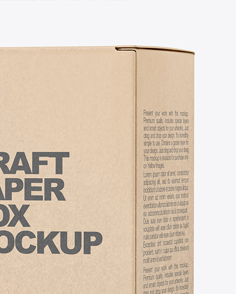 Glossy Dropper Bottle with Kraft Paper Box Mockup