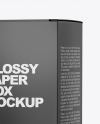 Glossy Dropper Bottle with Glossy Paper Box Mockup