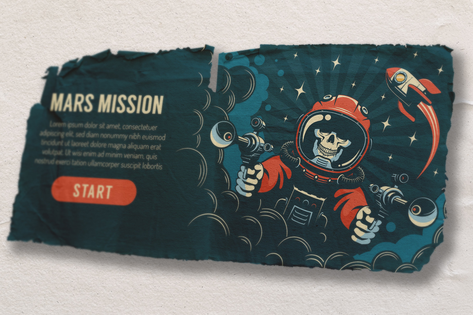 Space Rocket Vintage Banner Set Space Rocket Vintage Banner Set
