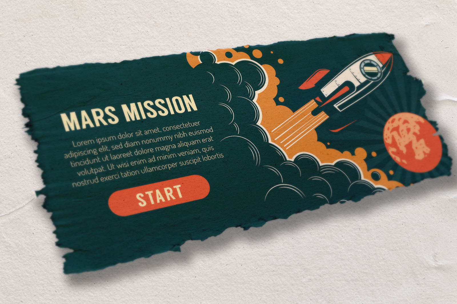 Space Rocket Vintage Banner Set