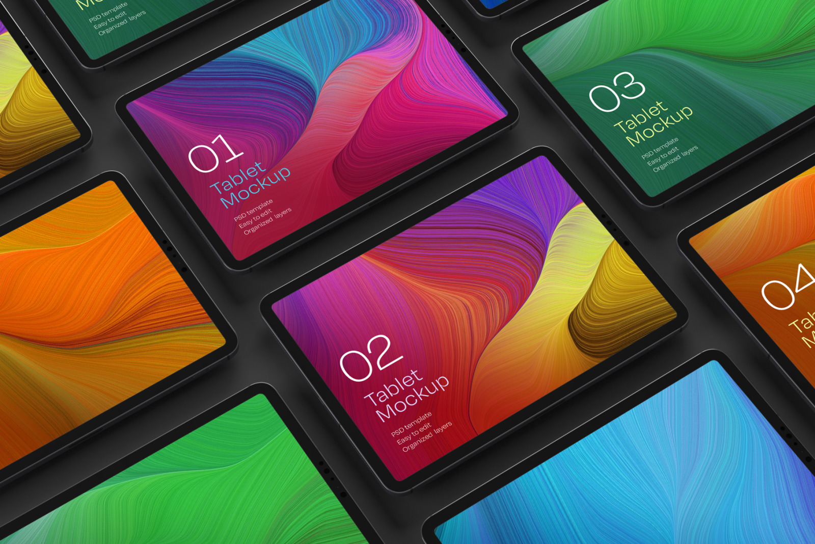 iPad Pro Mockup Set | Tablet Screen iPad Pro Mockup Set | Tablet Screen