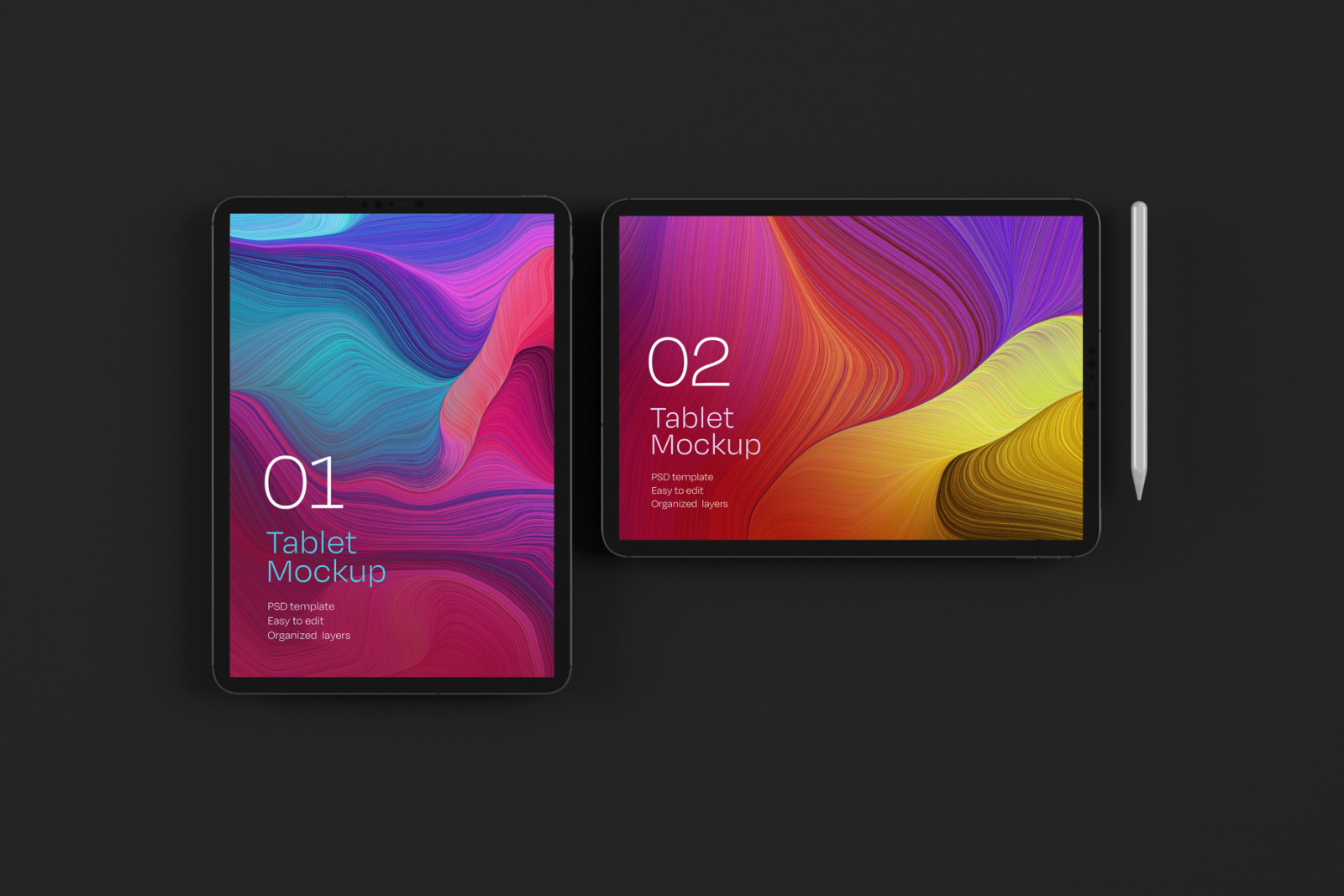 iPad Pro Mockup Set | Tablet Screen iPad Pro Mockup Set | Tablet Screen