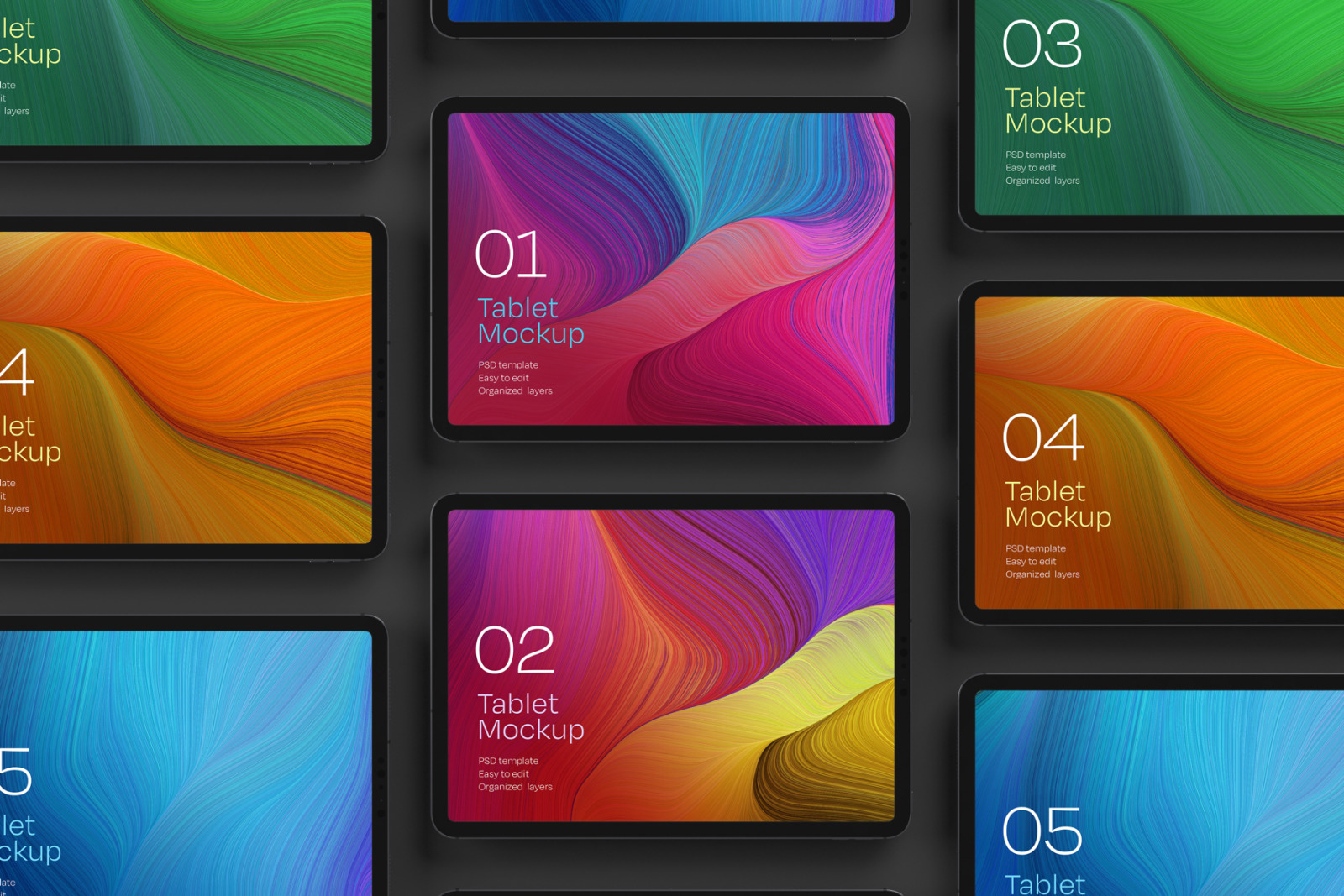 iPad Pro Mockup Set | Tablet Screen iPad Pro Mockup Set | Tablet Screen