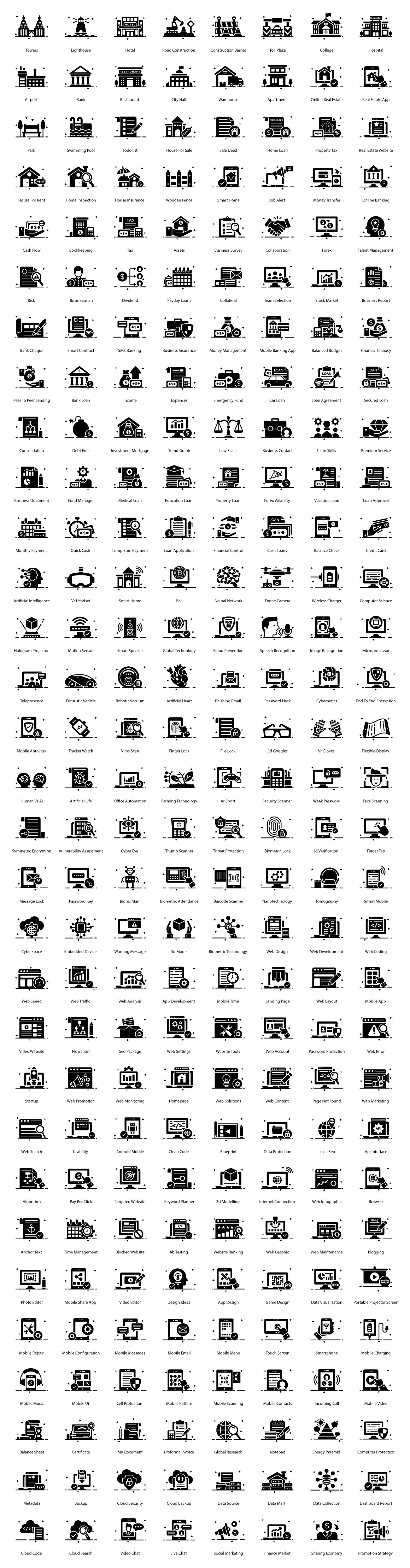 600 Premium Outline Icons
