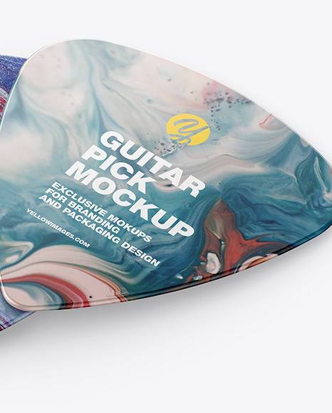 Plastic Guitar Pick Mockup