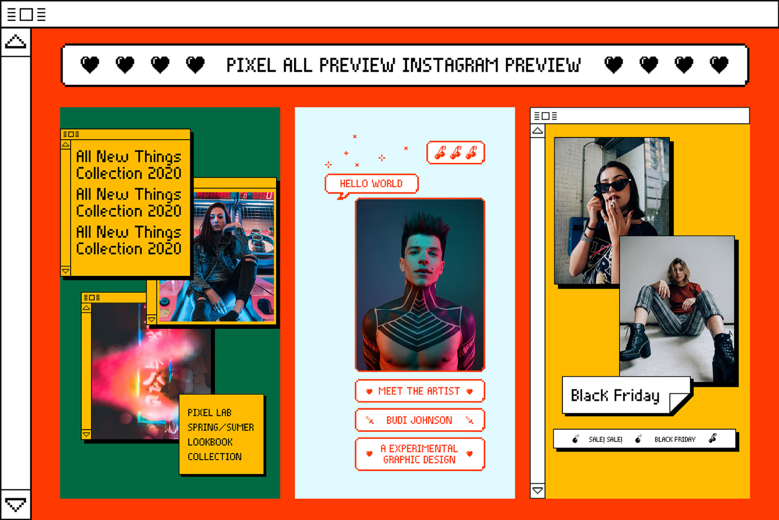 PIXEL-Instagram Stories Animation Templates