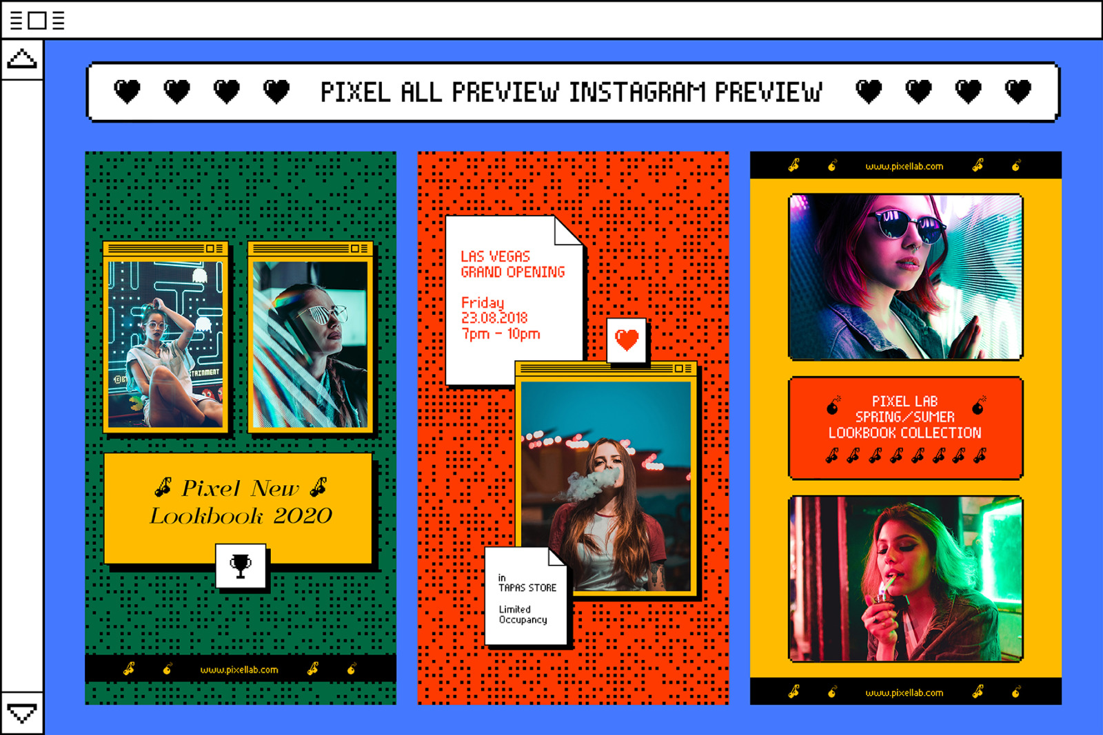 PIXEL-Instagram Stories Animation Templates PIXEL-Instagram Stories Animation Templates