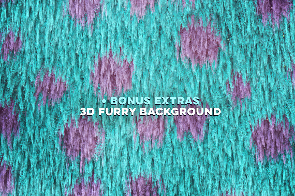 3D Furry Cartoon Letters Pack