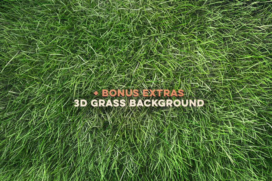 3D Grass Letters Pack