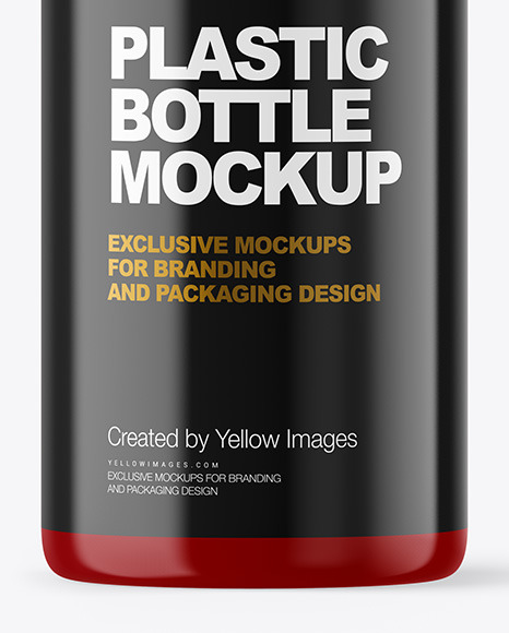 Glossy Cosmetic Bottle with Pump Mockup