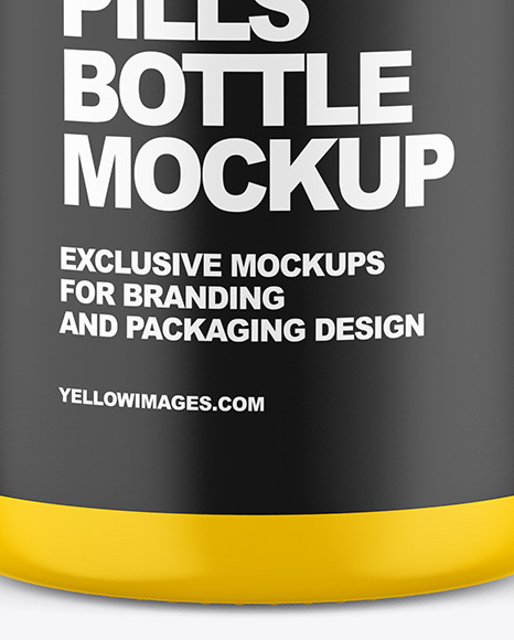 Matte Plastic Pills Bottle Mockup