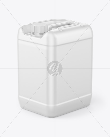 Plastic Jerrycan with Liquid Mockup