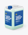 Plastic Jerrycan with Liquid Mockup