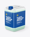 Plastic Jerrycan with Liquid Mockup