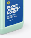 Plastic Jerrycan with Liquid Mockup