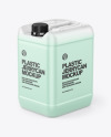 Plastic Jerrycan with Liquid Mockup