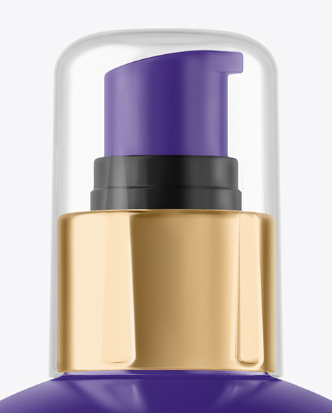 Matte Cosmetic Bottle with Pump Mockup