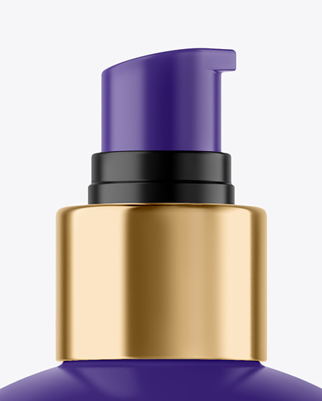 Matte Cosmetic Bottle with Pump Mockup