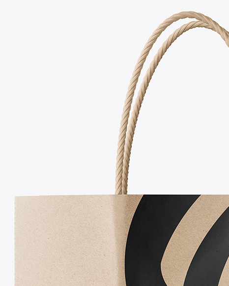 Kraft Paper Shopping Bag Mockup - Front View