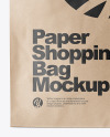 Kraft Paper Shopping Bag Mockup - Front View