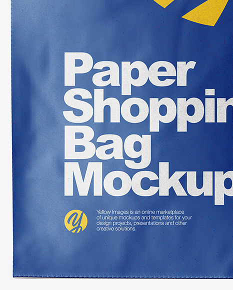 Kraft Paper Shopping Bag Mockup - Front View