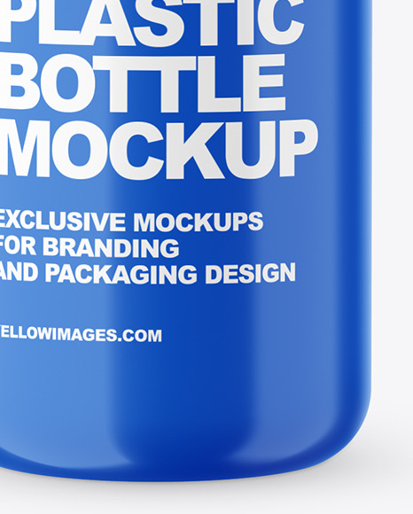 Glossy Plastic Bottle Mockup