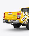 Pickup Truck Mockup - Back Half Side View