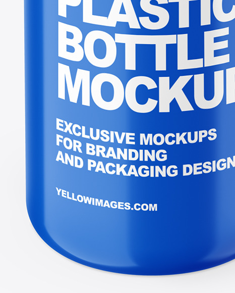 Glossy Plastic Bottle Mockup