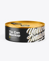 Metallic Tin Can w/ Matte Finish Mockup