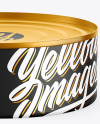 Metallic Tin Can w/ Matte Finish Mockup