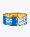 Metallic Tin Can w/ Glossy Finish Mockup