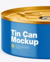 Metallic Tin Can w/ Glossy Finish Mockup