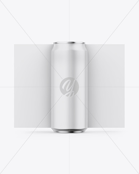 Glossy Metallic Can W/ Matte Finish Mockup