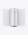 Glossy Metallic Can W/ Matte Finish Mockup