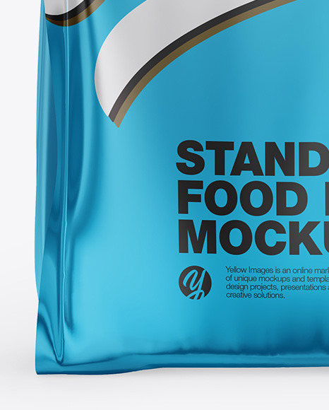 Metallic Stand-Up Bag Mockup - Front View