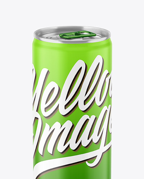 Matte Aluminum Drink Can Mockup