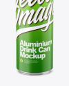 Matte Aluminum Drink Can Mockup