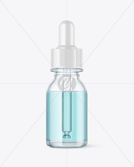 Clear Glass Dropper Bottle Mockup