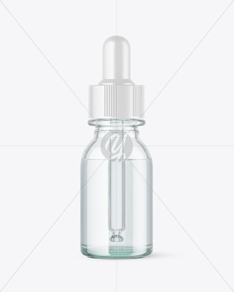 Blue Glass Dropper Bottle Mockup